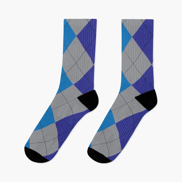 Aperçu de l'œuvre Motif Argyle bleu et gris créée et vendue par ValeriesGallery.