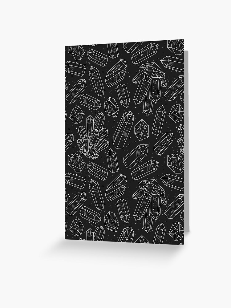 Black Crystals | Greeting Card