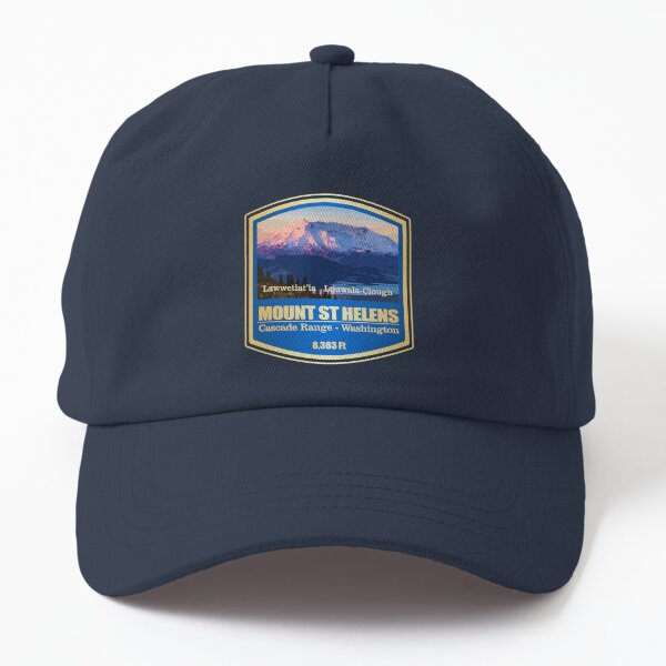 Columbia Hat Snapback Baseball Cap Blue White Snow Mountain Wilderness Range