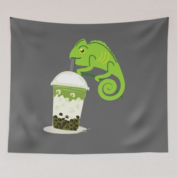 Item preview, Boba Drinking Lizard designed and sold by tmdaliggr.