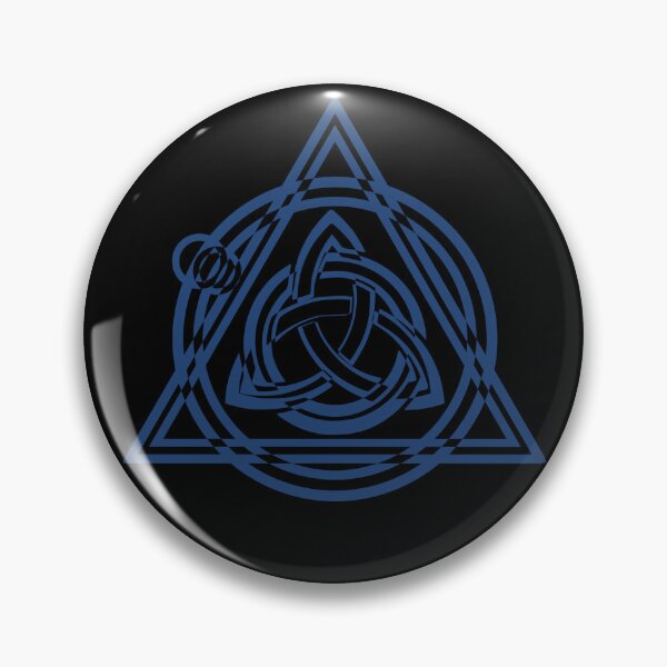 Item preview, Blue Celtic Triquetra Circle Triangle Black And White designed and sold by Depic Spirit.