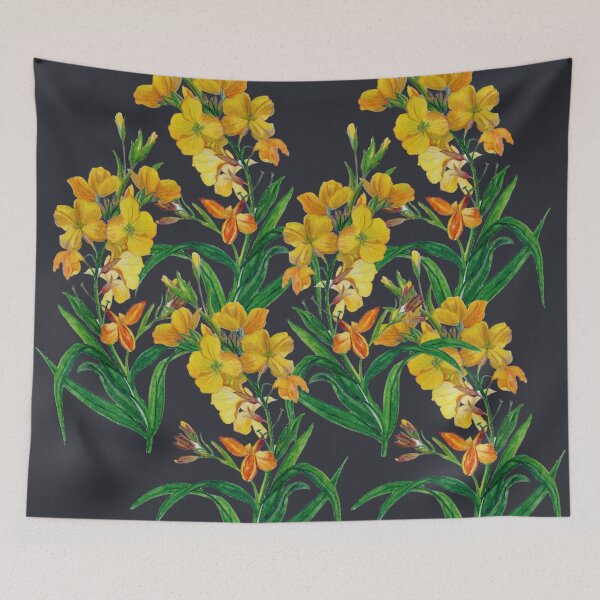 Item preview, Yellow floral, botanical print designed and sold by Sarah Marsh.