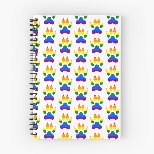 Item preview, Wolf Paw Classic Rainbow Pride Background v2 designed and sold by MMwolfdogden.