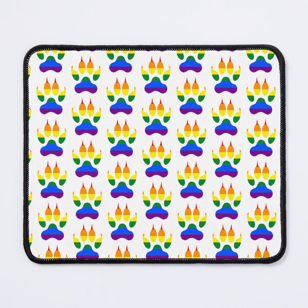 Item preview, Wolf Paw Classic Rainbow Pride Background v2 designed and sold by MMwolfdogden.