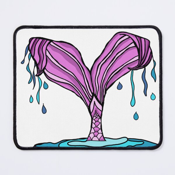 Item preview, MERMAID TAIL - Pink (White Background) designed and sold by Sustainably Wylde.