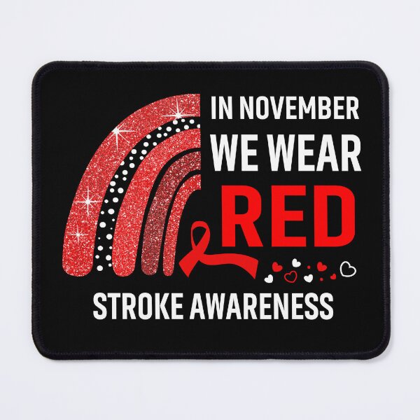 Item preview, Rainbow In November We Wear Red Stroke Awareness designed and sold by Mnrshirley.