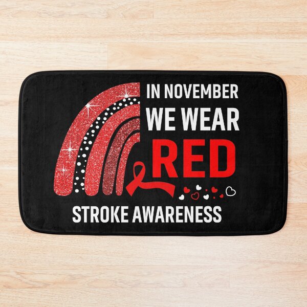 Item preview, Rainbow In November We Wear Red Stroke Awareness designed and sold by Mnrshirley.