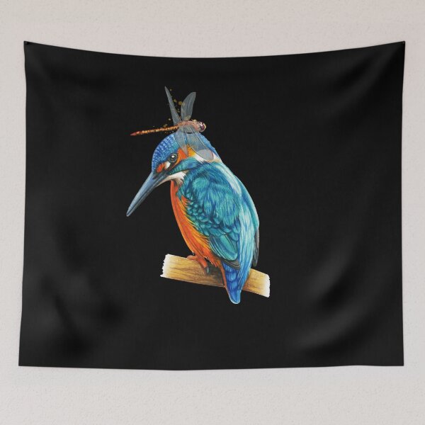Item preview, CUTE KINGFISHER DRAGONFLIES DRAGONFLY designed and sold by sobriowslen.