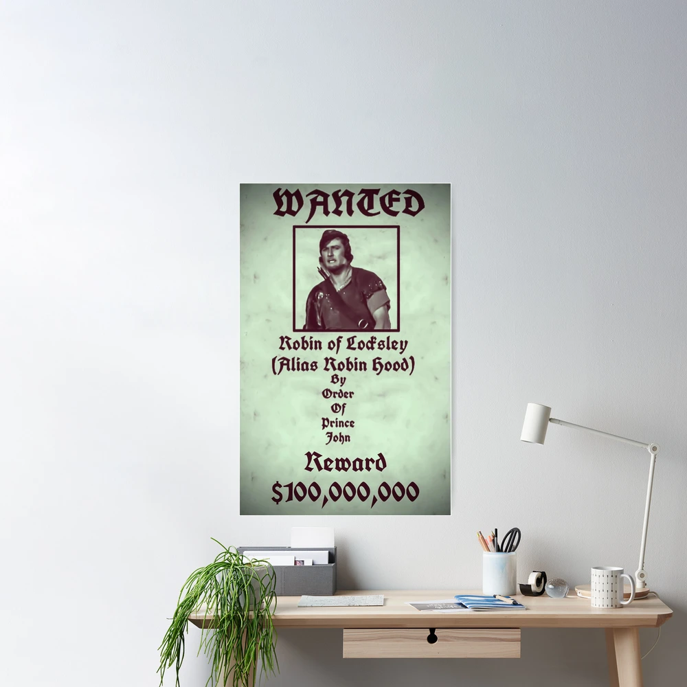 Robin Hood Wanted Poster Unisex Camp Shirt
