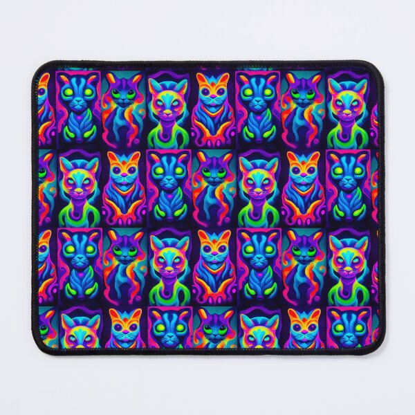Item preview, Psychedelic Trippy Cats  designed and sold by ResistNormality.