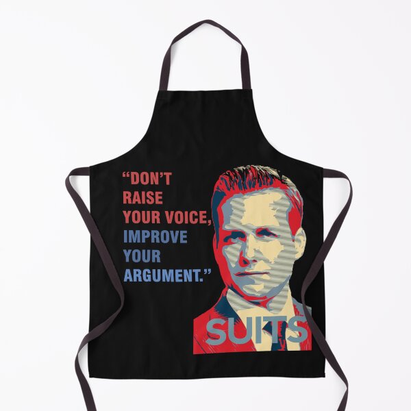 Item preview, don't raise your voice, improve your argument, suits, quotes by Harvey specter designed and sold by Gym Gorilla designs.