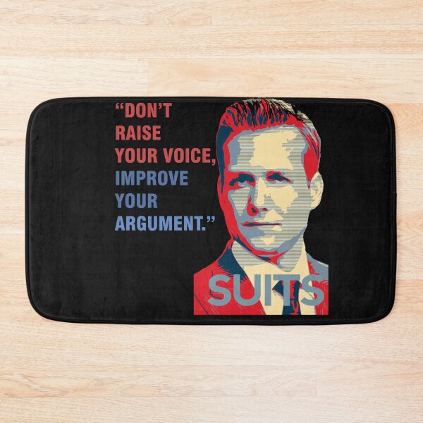 Aperçu de l'œuvre don't raise your voice, improve your argument, suits, quotes by Harvey specter créée et vendue par Gym Gorilla designs.