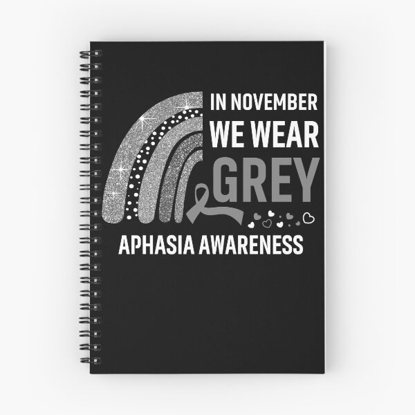 Item preview, Rainbow In November We Wear Grey Aphasia Awareness designed and sold by Mnrshirley.