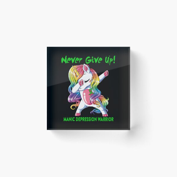 Item preview, Manic Depression Warrior - Never Give Up! - Support Manic Depression Warrior Gifts designed and sold by whlrcheryl.