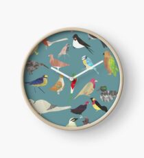 Oiseaux Alphabetiques - A to Z birds - papercuts Clock