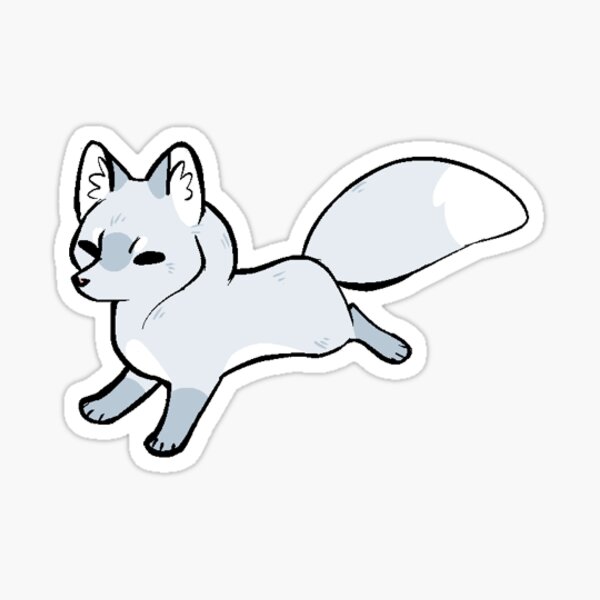 Item preview, Arctic Fox Sticker designed and sold by Foxy Frolic.