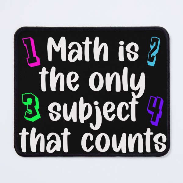 Item preview, Math is the only subject that counts white letter design  designed and sold by TwoTeenSisters.