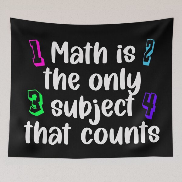 Item preview, Math is the only subject that counts white letter design  designed and sold by TwoTeenSisters.