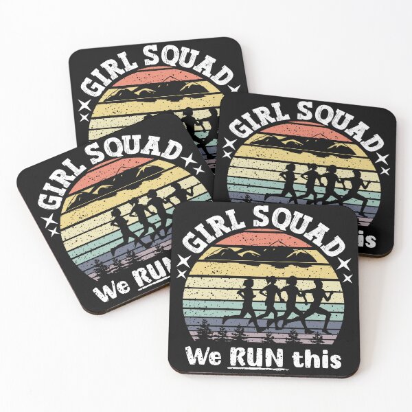 Item preview, Girl Squad We Run This Vintage Sunset Girl Power Squad - Black designed and sold by PearlMoonGrapes.