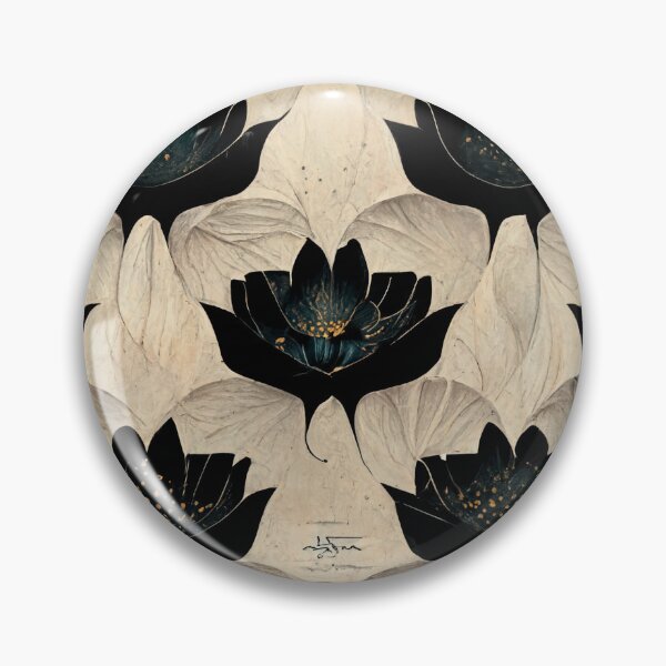 Item preview, Black and white lotus pattern  designed and sold by StoneyPhenix.
