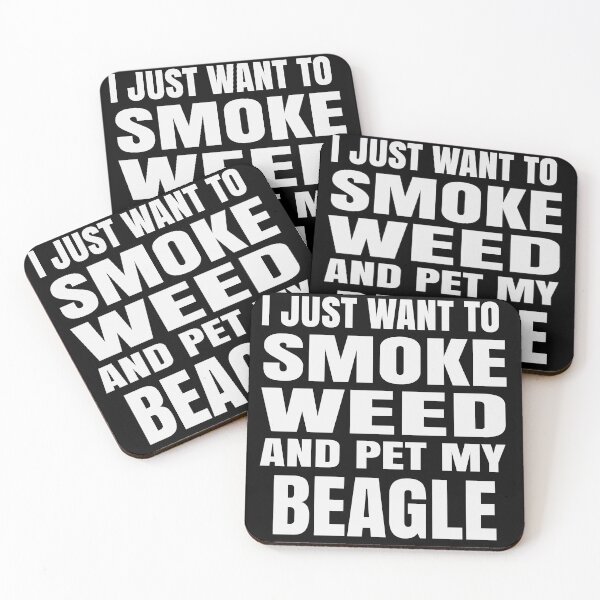 Item preview, I just want to smoke weed and pet my Beagle Stoner designed and sold by RoguePixel.