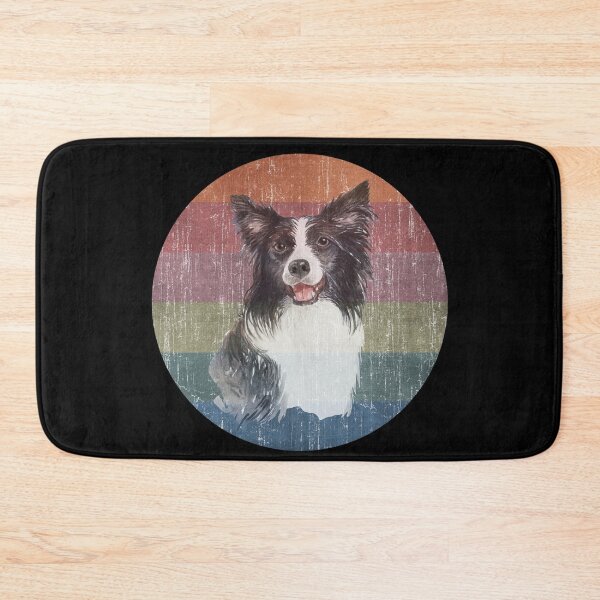 Item preview, Border Collie Dog Face Watercolor Distress Sunset designed and sold by PrintedKat.