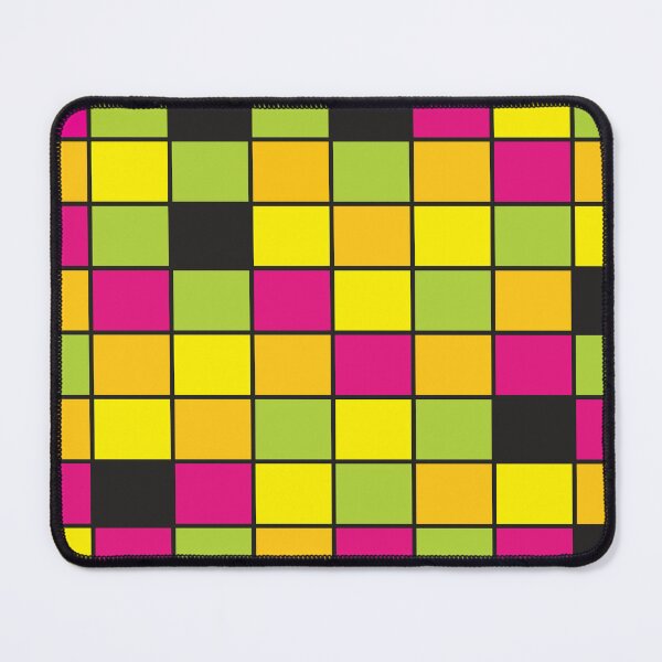 Item preview, Bright Neon Colored Squares Pattern designed and sold by ValeriesGallery.