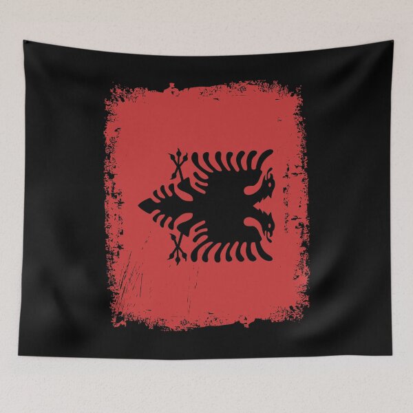 Item preview, Albania Flag Disstressed designed and sold by rafaeltto.