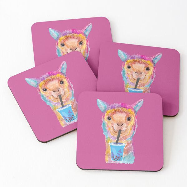 Item preview, Boba Drinking Llama designed and sold by tmdaliggr.