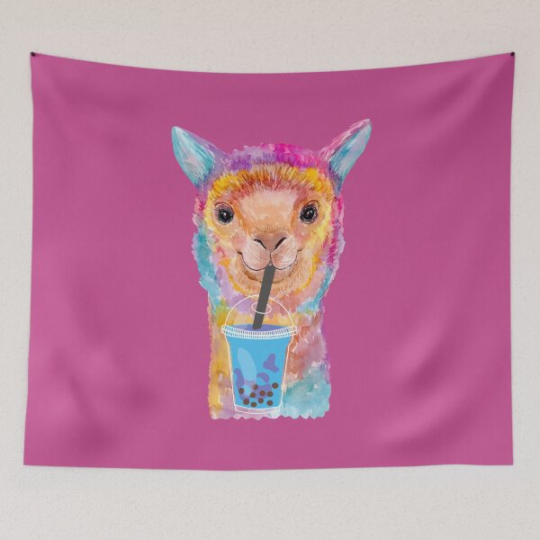 Item preview, Boba Drinking Llama designed and sold by tmdaliggr.