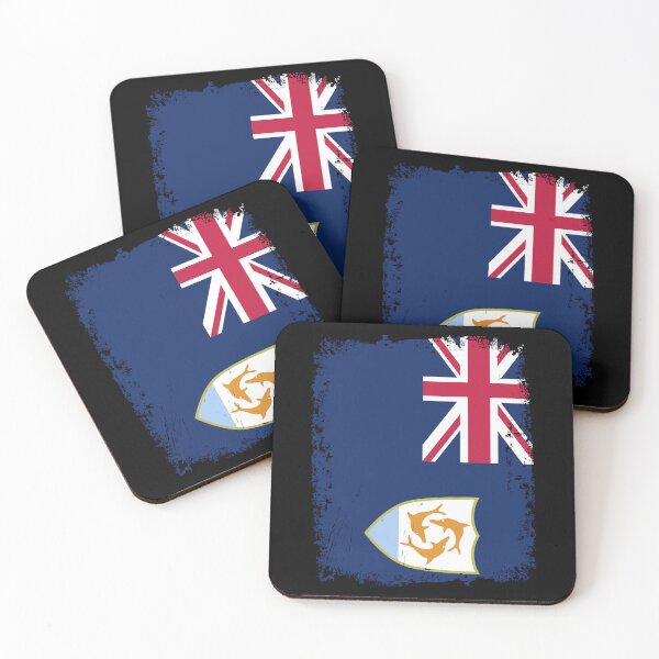 Item preview, Anguilla Flag Disstressed designed and sold by rafaeltto.