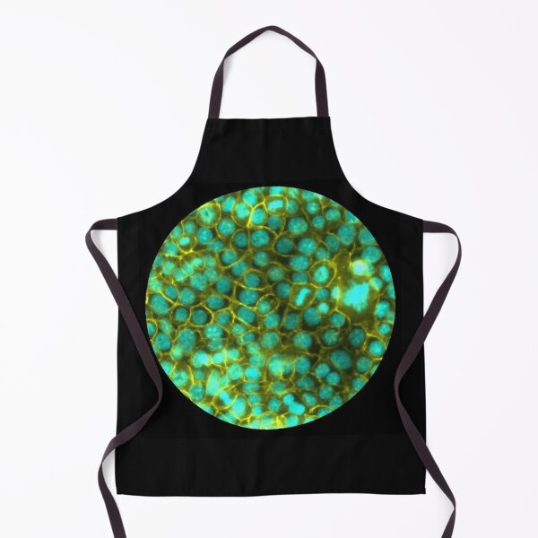 Item preview, Membranes and nuclei - cyan and gold designed and sold by ArtByScience.