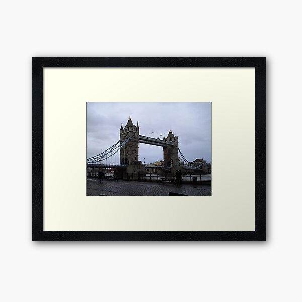 Tower Bridge Rainy Day Framed Art Print