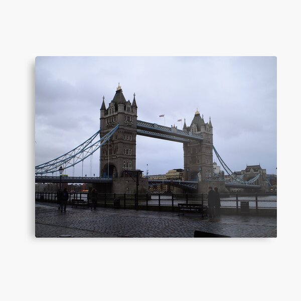 Tower Bridge Rainy Day Metal Print
