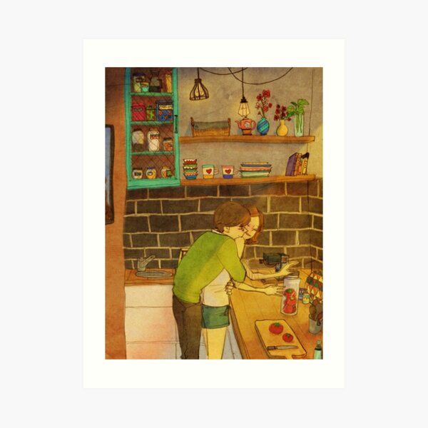 Back Hug Art Print