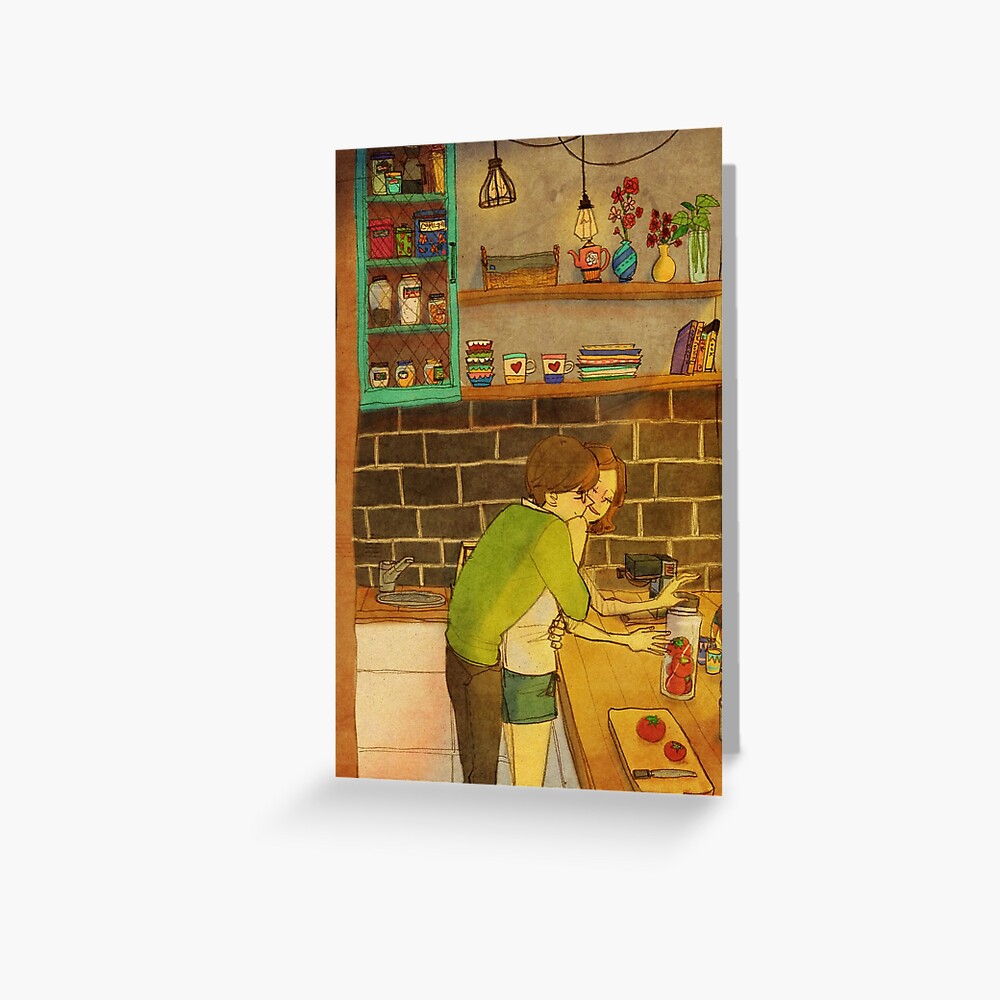 Back Hug Greeting Card
