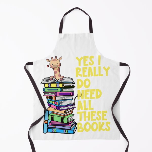 Item preview, Giraffe Reading Yes I Really Do Need All These Books Stack of Books Lover designed and sold by OtillieArt.