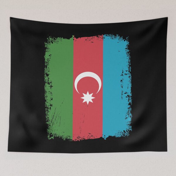 Item preview, Azerbaijan Flag Disstressed designed and sold by rafaeltto.