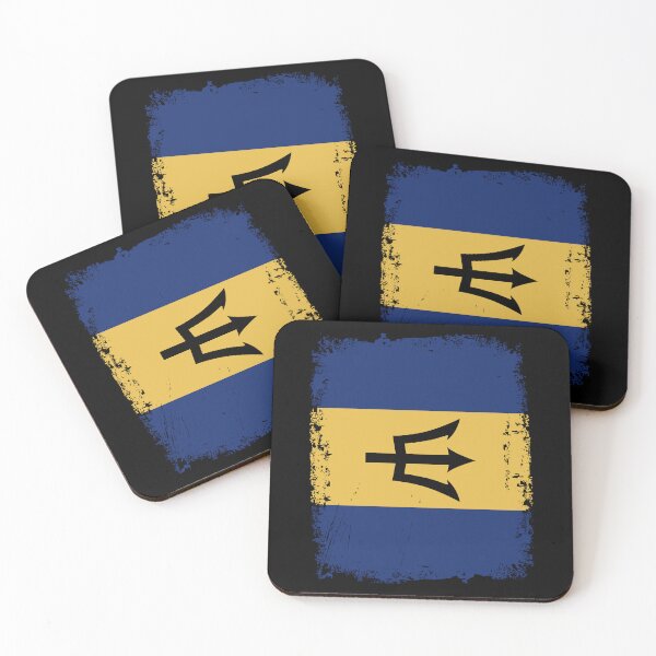 Item preview, Barbados Flag Disstressed designed and sold by rafaeltto.