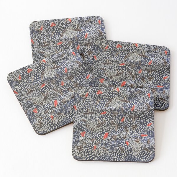 Item preview, Indonesia hand drawn batik blue flower plant Pamekasan Madura designed and sold by Morcawork.
