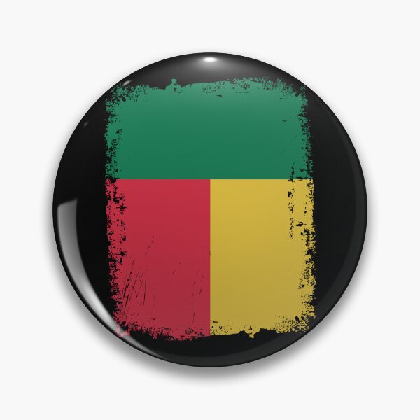 Item preview, Benin Flag Disstressed designed and sold by rafaeltto.