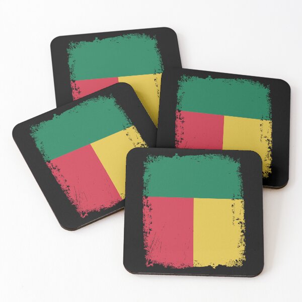 Item preview, Benin Flag Disstressed designed and sold by rafaeltto.