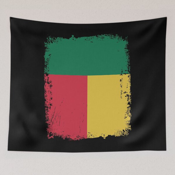 Item preview, Benin Flag Disstressed designed and sold by rafaeltto.
