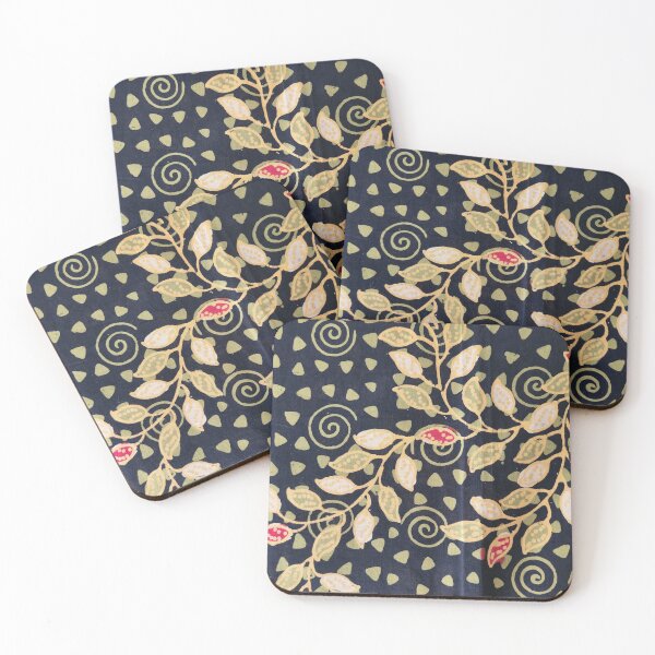 Item preview, Indonesia hand drawn Batik black green flower plant Pamekasan Madura designed and sold by Morcawork.