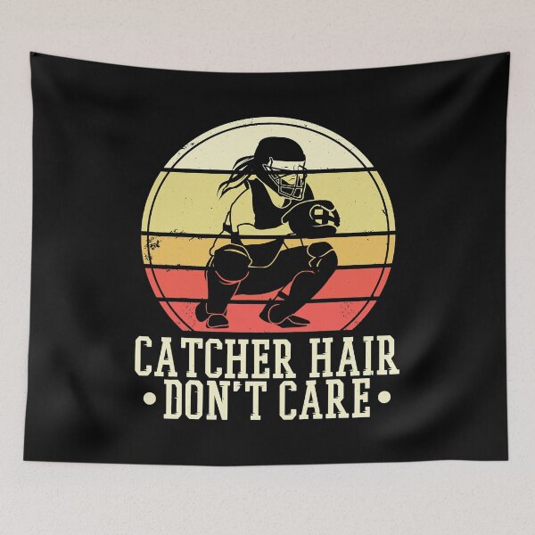 Item preview, Catcher Hair Don't Care Softball Player And Coach designed and sold by MichelSorour.