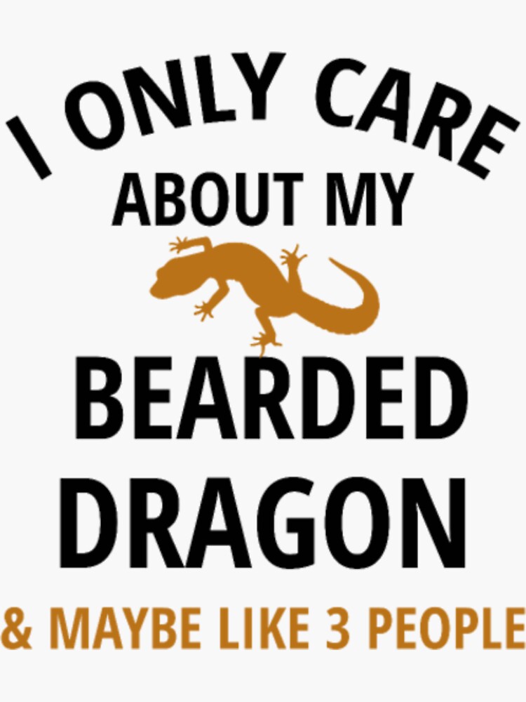 Bearded Dragon Lovers Ts Lizard Reptile Dragon Sticker For Sale By Collettandco Redbubble