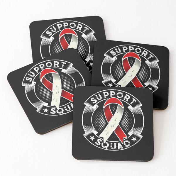 Item preview, Support Squad White Red Ribbon designed and sold by Harriet Taplin.
