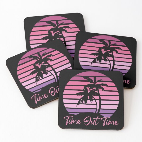 Item preview, Time Out Time- Healing & Happiness, Vintage Tropical Sunset, Live Your Best Life designed and sold by Sun Sand & Sea Art.
