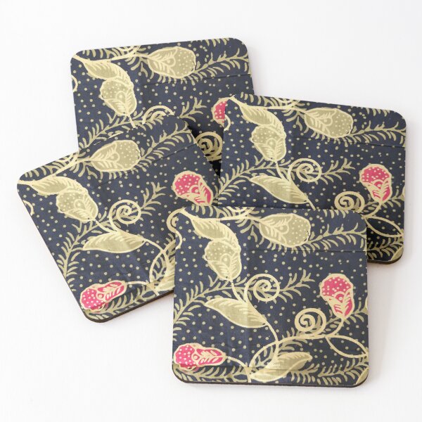 Item preview, Indonesia hand drawn Batik black green flower plant Pamekasan Madura designed and sold by Morcawork.