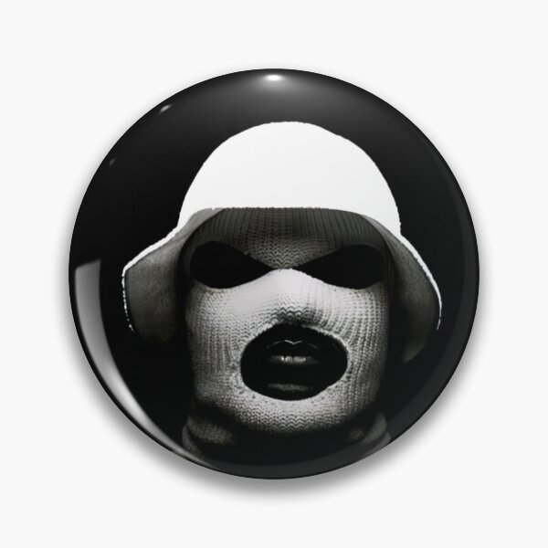Item preview, sticker black mask hiphop designed and sold by deztees.